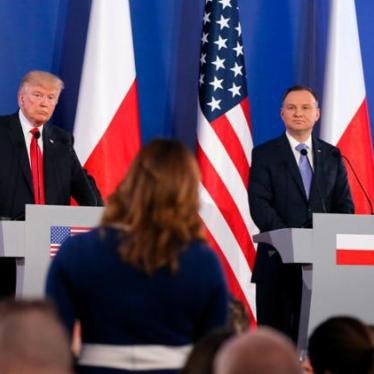 President Donald Trump and Polish President Andrzej Duda hold a joint news conference in Warsaw, Poland July 6, 2017.