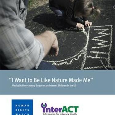 Cover of the Intersex Report