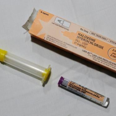 Naloxone, a medicine that can reverse an opioid overdose. Massachusetts, US, August 8, 2017. © 2017 Reuters.