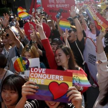 Participants march on a street during Korea Queer Festival 2015 in central Seoul, South Korea. In 2017, South korea's Supreme Court ordered the government to allow the Beyond the Rainbow Foundation, a LGBT rights foundation, to legally register as a chari