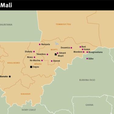 Map of Central Mali, September 2017