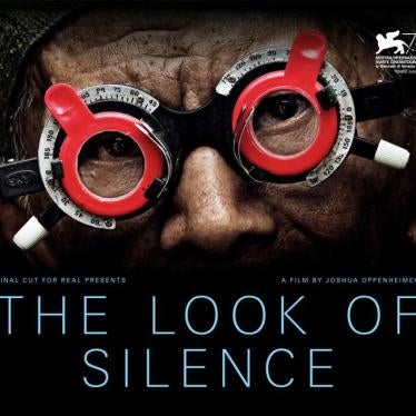 Promotional poster for 'The Look of Silence' documentary, released in 2014. © Joshua Oppenheimer