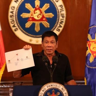 President Rodrigo Duterte gives a press conference on the ongoing drug war in the Philippines in July 2016. Photo by King Rodriguez, public domain, via Wikimedia Commons.