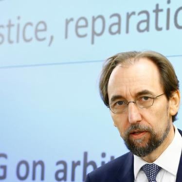 Zeid Ra'ad Al Hussein, U.N. High Commissioner for Human Rights gives his opening remarks at the 36th Session of the Human Rights Council at the United Nations in Geneva, Switzerland September 11, 2017. 