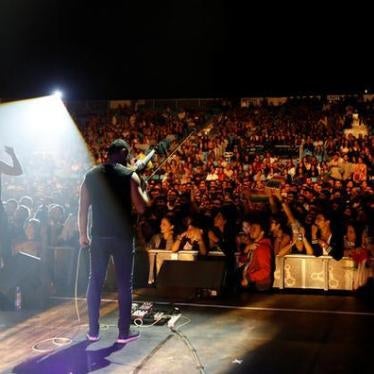 Lebanese band Mashrou’ Leila performs in Ehden town, Lebanon in August 2017. 