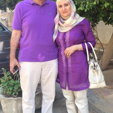 Interior Ministry forces arrested Ola al-Qaradawi, 55, and her husband, Hosam Khalaf, 58, without a warrant over an alleged Muslim Brotherhood link. 