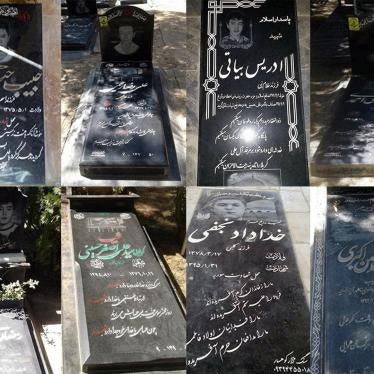 Tombstones of Afghan child soldiers buried in Iran. 