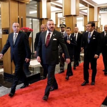 King Mohammed VI of Morocco (2nd L, here in Marrakech in November 2016) praised security forces for the handling of protests in the Rif region, despite reports of police abuse. 