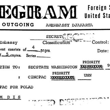 Indonesia: US Documents Released on 1965-66 Massacres