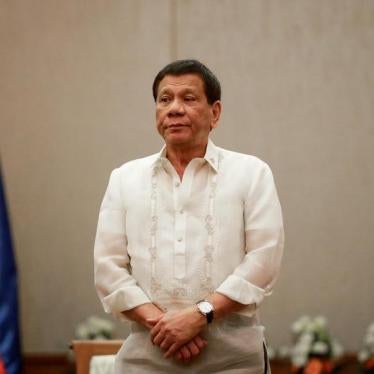 Philippine President Rodrigo Duterte stands during a call with the Association of Southeast Asian Nations (ASEAN) economic ministers in Manila, Philippines, September 6, 2017.