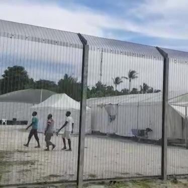A picture of Manus Island refugee detention center, Papua New Guinea.