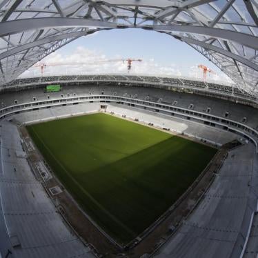 A general view shows Kaliningrad Stadium, the arena under construction which will host matches of the 2018 FIFA World Cup in Kaliningrad, Russia August 28, 2017.