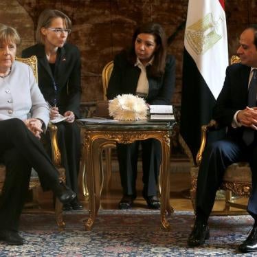 Egypt's President Abdel Fattah al-Sisi and German Chancellor Angela Merkel meet at the Ittihadiya presidential palace in Cairo, Egypt March 2, 2017. © 2017 Reuters 