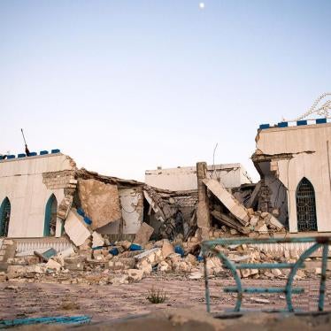 3.	Destruction of Al-Andalousi mosque by unidentified armed groups, Tajora, March 2013. © Nader Elgadi