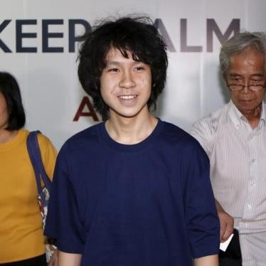 US: Release Singaporean Blogger Amos Yee  PHOTO