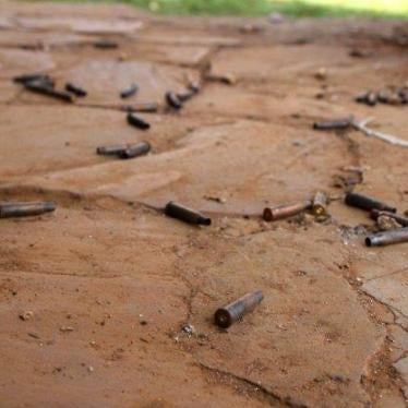 Bullet casings on the ground in Bakala, Central African Republic, after fighting between the UPC and FPRC in December 2016. Photo taken on January 22, 2017.