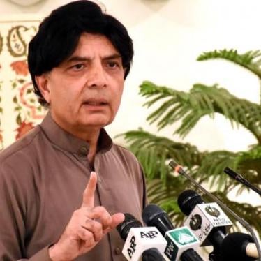 Pakistan's Minister of the Interior, Chaudhary Nisar Ali Khan, gestures at a press conference in Islamabad in 2014. 