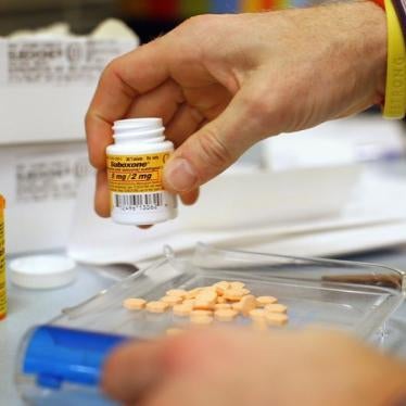 A pharmacist fills a Suboxone prescription at Boston Healthcare for the Homeless Program in Boston, Massachusetts on January 14, 2013. Suboxone is an opiate replacement therapy drug used to help treat opiate cravings and withdrawal.