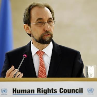 Zeid Ra'ad Al Hussein, U.N. High Commissioner for Human Rights attends the 34th session of the Human Rights Council at the European headquarters of the United Nations in Geneva, Switzerland, February 27, 2017.