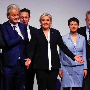 Germany's Alternative for Germany (AfD) leader Frauke Petry, France's National Front leader Marine Le Pen, Italian Matteo Salvini of the Northern League, Netherlands' Party for Freedom (PVV) leader Geert Wilders, Harald Vilimsky of Austria's Freedom Party