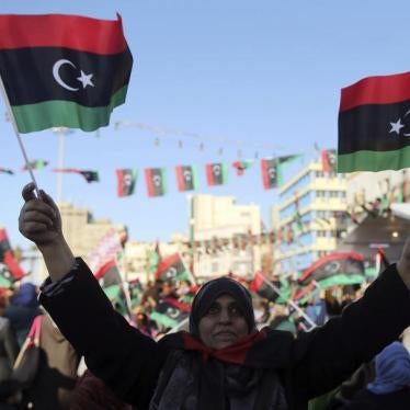 Libyan women celebrate the third anniversary of the uprising against Muammar Gaddafi at Freedom Square in Benghazi, February 17, 2014. 