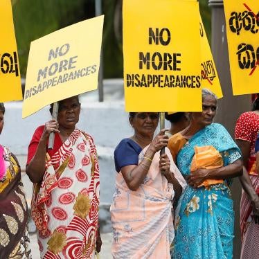 Women conduct a silent protest to commemorate the International Day of the Victims of Enforced Disappearances in Colombo, August 30, 2016. 