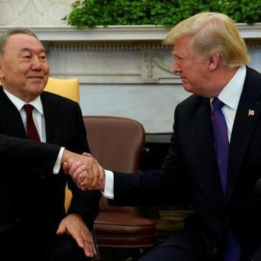 U.S. President Donald Trump meets with Kazakhstan President Nursultan Nazarbayev at the White House in Washington, U.S., January 16, 2018.