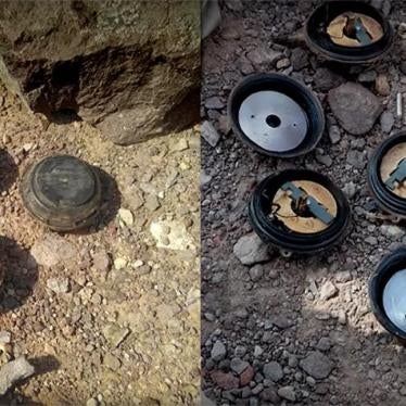 Landmines used by Houthis in Aden, Yemen.
