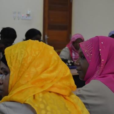 Domestic workers at a workshop in October 2016 in Zanzibar, discussing ways to organize and support rights of Tanzanian domestic workers in Gulf states.  Zanzibar, Tanzania. 