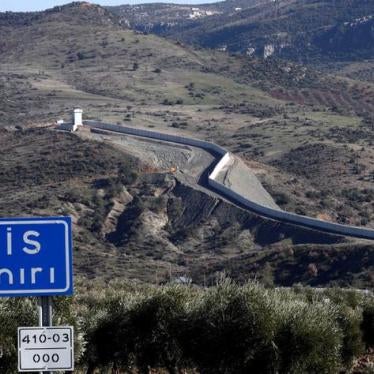 A wall along the border between Turkey and Syria is seen in Kilis province, Turkey.