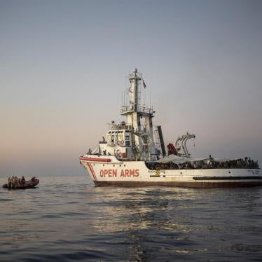 Proactiva’s rescue ship Open Arms on mission in November 2017. 