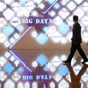 A man is pictured at the venue of China International Big Data Industry Expo in Guiyang, Guizhou province May 27, 2017.