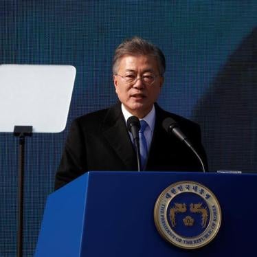 South Korean President Moon Jae-in delivers a speech during a ceremony celebrating the 99th anniversary of the March First Independence Movement against Japanese colonial rule, at Seodaemun Prison History Hall in Seoul, South Korea, March 1, 2018. REUTERS