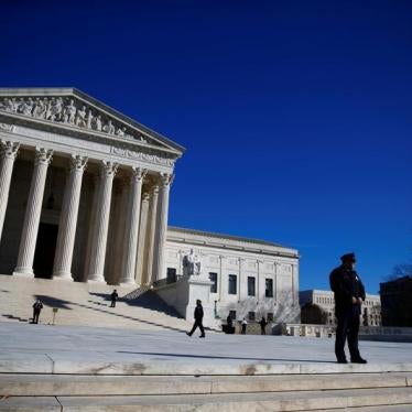 Police officers stand in front of the U.S. Supreme Court in Washington, U.S., January 19, 2018.