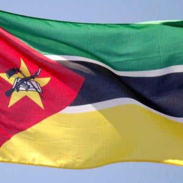 Mozambique's national flag is seen in Maputo November 21, 2005.