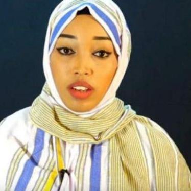 Naima Ahmed Ibrahim, a popular poet, was sentenced to three years in prison for promoting unity of Somaliland with Somalia. She was released on May 7, 2018, following a presidential pardon after spending more than three months in detention. © Private