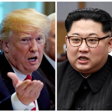 A combination photo shows U.S. President Donald Trump and North Korean leader Kim Jong Un (R) in Washignton, DC, U.S. May 17, 2018 and in Panmunjom, South Korea, April 27, 2018 respectively.