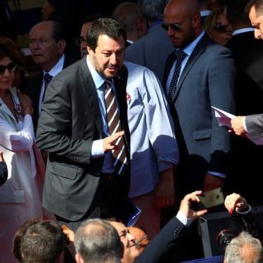 Italy's Interior Minister Matteo Salvini arrives at the Republic Day military parade in Rome, Italy, June 2, 2018.