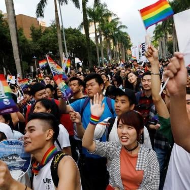 Participants take part in a lesbian, gay, bisexual and transgender (LGBT) pride parade in Taipei, Taiwan, October 28, 2017. 