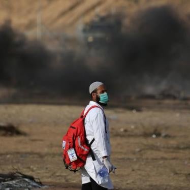 Medical Workers Shot in Gaza Demonstrations