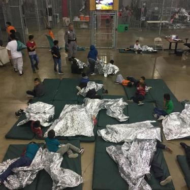 A view of inside U.S. Customs and Border Protection (CBP) detention facility shows children at Rio Grande Valley Centralized Processing Center in Rio Grande City, Texas, U.S., June 17, 2018.