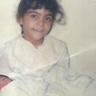 A photograph released by Israa al-Ghomgham’s supporters showing her as a young girl. This is the only photo available of her. Twitter