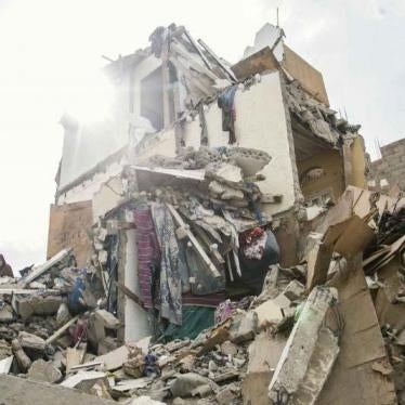 Yemen apartment destroyed by airstrike.