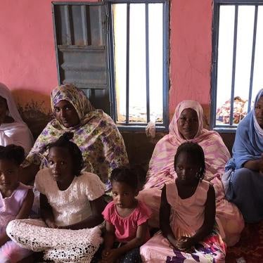 Relatives of detained activist Abdallahi Yali gather at their home in Nouakchott, Mauritania, September 2018. © 2018 Eric Goldstein/Human Rights Watch