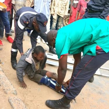The scene of an accident in Louga, Senegal, January 13, 2019, in which a motorcycle hit a talibé child in the streets. Every morning, his Quranic teacher sent him and the other talibés out begging for 250 francs CFA (US $0.40).