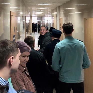 Dennis Christensen after the hearing at the Zheleznodorzhy District Court in Oryol, January 28, 2019