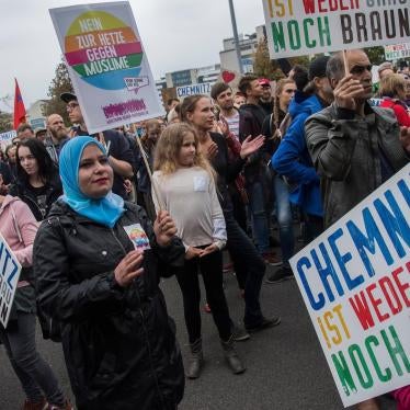 GERMANY-POLTICS-FARRIGHT-DEMONSTRATION A counter-march in Chemnitz, eastern Germany, against a demonstration by the far-right Alternative for Germany (AfD) party and anti-Islam Pegida movement. 