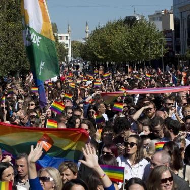Pride parade in Pristina on Wednesday, Oct. 10, 2018.