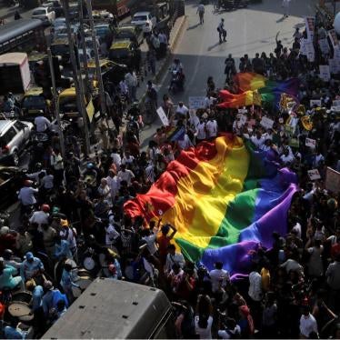 Supporters of the lesbian, gay, bisexual and transgender community participate in a Gay Pride parade in Mumbai, India, Saturday, Feb. 2, 2019. 