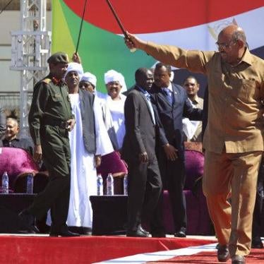 Omar al-Bashir greets his supporters at a rally in Khartoum, Sudan, on January 9, 2019. He was ousted on April 11.